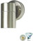 Dapo 2 x hochwertige Edelstahl-LED-Außen-Wand-Leuchte-Lampe BORNHOLM, 1-flammig Unterlicht, IP44, inkl. GU10 LED 2 x 7W, Eingangs-Balkon-Terrasse-Treppen-Leuchte-Lampe-Strahler-Spot
