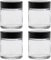 4 Glastiegel 30 ml/Salbentiegel/Cremetiegel aus Klarglas inkl. Etiketten