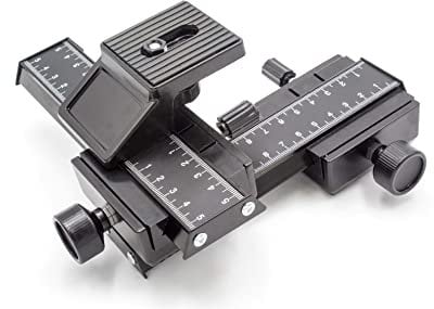 vhbw 4-Wege Kreuzschlitten für Kamera - Makro-Halter mit 1/4-Stativ-Gewinde