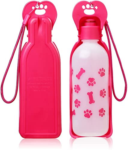 ANPETBEST Dog Travel Water Bottle, Portable Foldable Water Dispenser Drink Bottle for Daily Walks, Hiking, Camping, Beach, BPA Free Plastic-325ml/11oz-650ml/22oz (11oz/325ml)