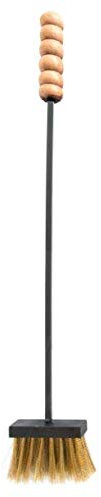 Kaminbesteck Besen mit Messingborsten und Holzgriff