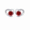 LYL.Adorer Ohrringe Silber Rot,Liebendes Herz Ohrringe Silber 925,5A Zirkonia,Schmuck Damen,Geschenke für Frauen Weihanchten