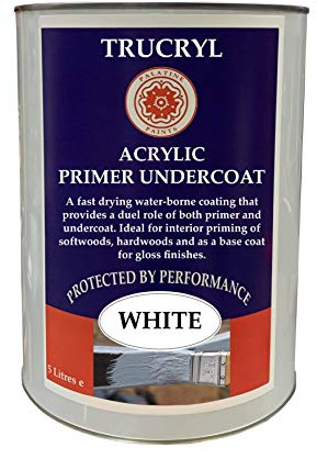 Palatine Paints Water Based Acrylic Wood Primer/Undercoat White/Grey 1lt | 2.5lt | 5lt (2.5 Lt, White)