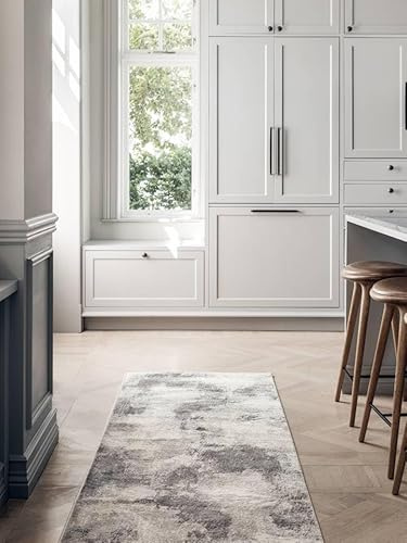 RugVista Mila Teppich, 80 x 250 cm, Grau | Moderne, Rechteckig, Niedriger Stapel, Nur chemische Reinigung, Oeko-Tex 100