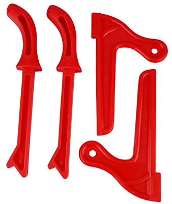Table Saw Push Sticks, 4Pcs Woodworking Hand Protection Safety Push Sticks with Ergonomic Handle Design, Table Saw Accessories for Carpentry Table Saws, Router Tables, Jointers and Band Saws(Red)