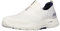Skechers Gowalk 6 – Zapatillas Deportivas para Correr sin Cordones, Caminar Hombre, Blanco/Azul Marino, 45 EU
