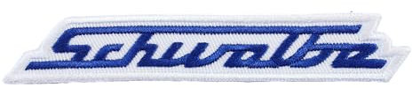 Simson Patch zum Aufnähen/Aufbügeln, Größe: 110x17mm, Motiv: Schwalbe, Aufnäher