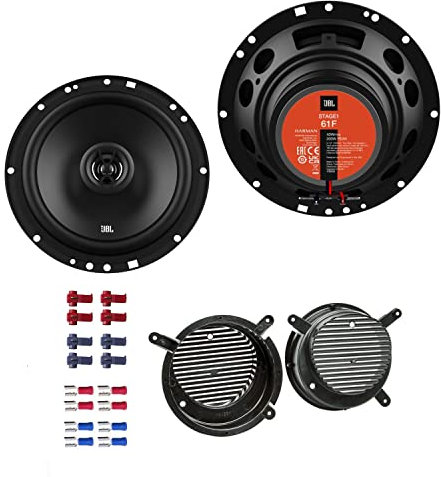 JBL Stage1 61F Lautsprecher mit Einbauset passend für Mercedes SLK-Klasse (R170) 1996-2004 Türen vorne 400 W 165mm 2 Wege Koax