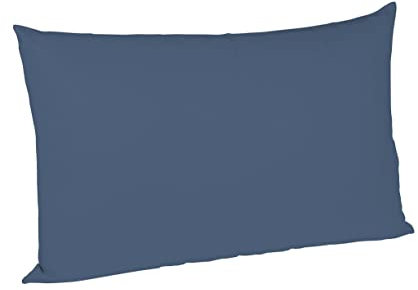 sleepling Satin Kissenbezug, Kissenhülle aus 100% seidig weicher Baumwolle, Bezug Zierkissen, Sofakissen, Kissen, 60 Grad, Ökotex 100, Made in EU, 40 x 60 cm, Denim