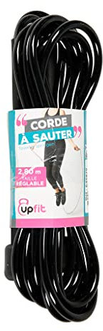 UPFIT - Corda per saltare - Manici ergonomici con texture leggermente grana per una buona presa - Senza cuscinetti per iniziare a velocità moderata - Lunghezza: 2,80 m