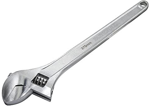 Faithfull FAIAS375MC Chrome Adjustable Wrench Spanner 375mm (15in) Capacity 45mm Capacity