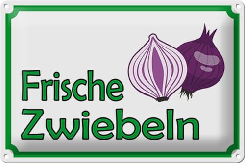 FEMER Blechschild Hinweis 30x20cm frische Zwiebeln Hofladen
