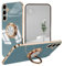 UPLAI Stilvoll Hülle für Samsung Galaxy A34 5G, Slim Stoßfest Galvanik-Design Handyhülle Case mit Ringhalter, Sanft TPU Silikon Bumper Schutzhülle Cover.Grau