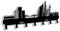 steland metallmanufaktur® Köln Skyline Schlüsselboard aus Stahl, Schlüsselbrett und Halterung für Schlüssel, Jacken, Handtücher (Schwarz, Frankfurt)