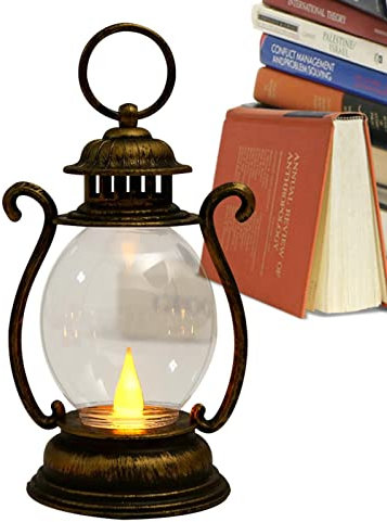 Kaxenig Vintage Lamp | Battery Powered LED Retro Portable Lantern,Decorative Lights for Bedroom Living Room Tabletop Entryway Centerpiece
