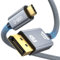 OHBUYAGN USB C to DisplayPort Cable [8K@60Hz, 4K@144Hz/120Hz, 2K@240Hz], Thunderbolt 4 to DisplayPort Cable DP1.4 Support eARC HDR Compatible for MacBook Pro/Air, iPad Pro, Dell XPS 15 3M