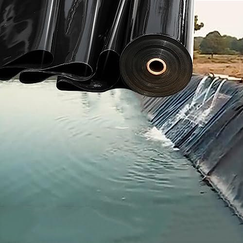 AVIITI Fodera per Laghetto Sicura per I Pesci, Spessore 0,17 Mm, HDPE Outdoor Koi E Piscina di Pesce Preformed Pond Liners, Fodere Durevoli dell'Acqua del Giardino di Paesaggio,Nero,4x8m