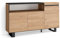Skraut Home | Sideboard, Highboard | Kommode, Komodenschrank | 150x87x35cm | 3 Türen | Industriedesign | Moderner Stil | Eiche Schwarz
