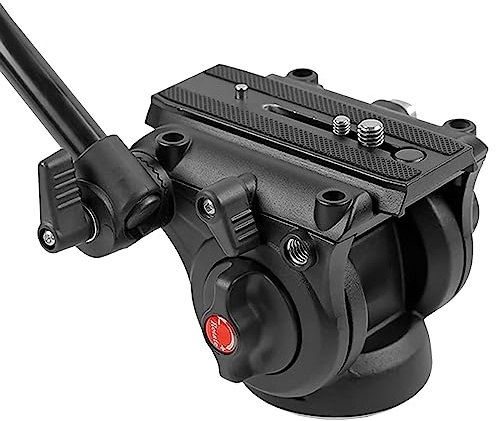 1 Stück Hydraulische Flüssigkeit Drag Pan Tilt Video Kopf Schwarz für Stativ Einbeinstativ Kamerahalter Ständer Mobile SLR DSLR