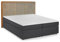 Dynamic24 Boxspringbett 180x200 Rattan Schlafzimmer Bett Doppelbett Ehebett Topper