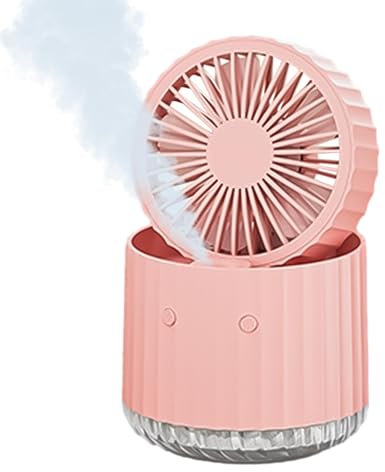 Acunny - Ventilateur de table Mister Fan - Ventilateur de brumisation d'eau portable avec lumière d'ambiance pour la maison, les voyages, le bureau