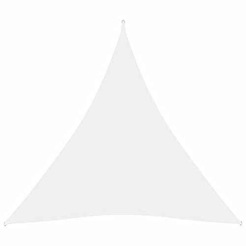 Rantry Parasol à voile Oxford Triangulaire 3 x 3 x 3 m Blanc, tente d'extérieur pour la vie privée Balcon
