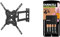 GRIFEMA GB1004 Swivel TV Wall Bracket, for 26-55 inch Screens, for Flat & Curved TV up to 30KG & Duracell 4 hours Battery Charger with 2 AA and 2 AAA