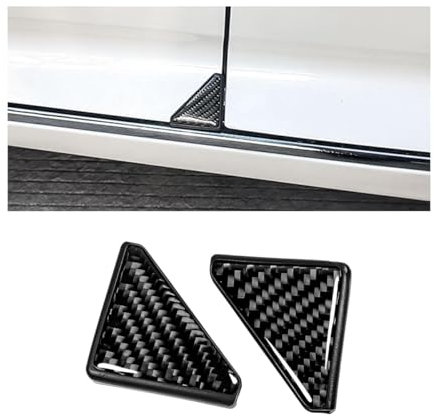 2Pcs Car Door Edge Guards, Carbon Fiber Car Door Corner Protector, Anti-Collision Auto Front Door Self-Adhesive Car Door Protector Sticker, Car Accessories for Auto SUV Trucks (Black)