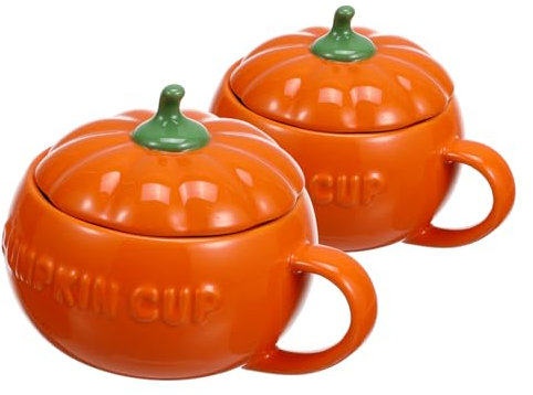 Garneck Cera And Pumpkin Cups Halloween Design Keramik Trinkbecher Stilvolle Tasse