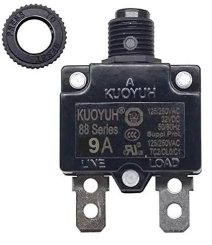 EDXFICDQ Interruttore di Protezione Termica con Pulsante Interruttore 9amp