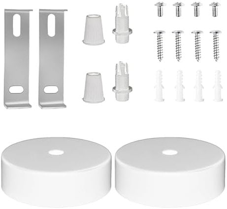 2 STK deckenverteilerdose, deckenrosette weiß, lampenabdeckung decke, kabelabdeckung decke, deckendose 80 * 25mm, deckenverteilerdose, abdeckung lampenanschluss decke