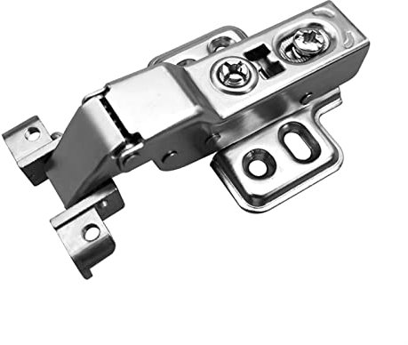 LXYYZBDBS Bisagra de Puerta de Vidrio con Marco de Aluminio, Amortiguador Hidráulico de Acero Laminado en Frío, Oculta Silenciosa para Armario de Cocina y Baño