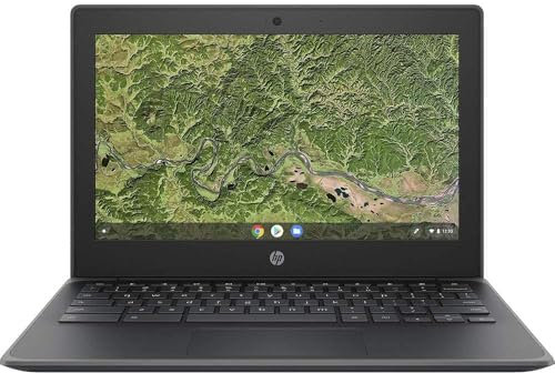 HP Chromebook 11A G8 Ordenador Portatil, 11.6 Pulgadas HD, AMD A4-9120C, 4 GB RAM, 32 GB SSD, Teclado Americano, Windows 10 Pro (Reacondicionado)