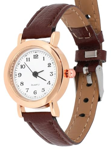 WOFASHPURET Damenuhr Schlicht Mit Lederarmband Kleine Analoge Uhr Für Frauen Stilvolle Uhr Für Alltag Und Geschenk