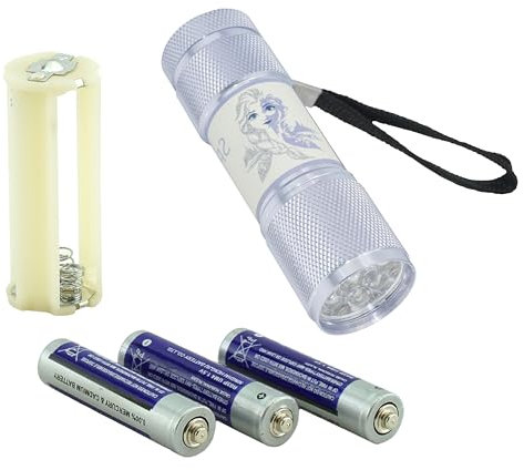 HOVUK Disney La Reine des Neiges Mini lampe torche LED Violet clair 8,7 cm