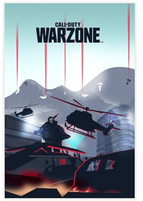 ANINCA Warzone Cooles Leinwandposter im Militär-Stil, Wandkunst, Dekordruck, Bild Gemälde für Wohnzimmer, Schlafzimmer, Dekoration, 20 x 30 cm