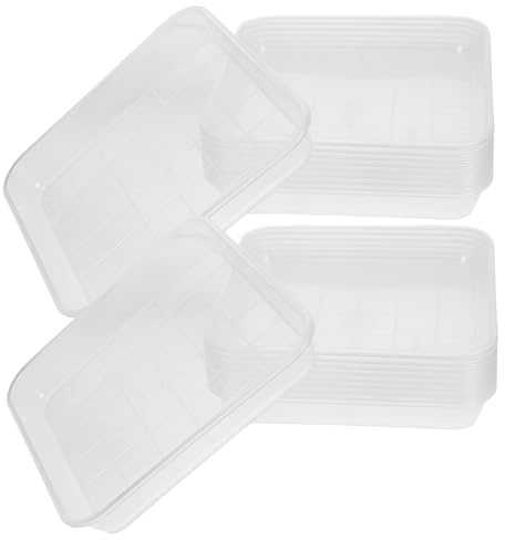 HIAKDOFT 20 pièces Plateau Pot de Fleur Transparent Plastique Durable Carré Dérapant et Collecteur pour Plantes Dintérieur et Extérieur