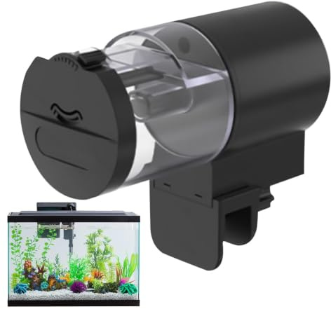 Dispensador Automático De Comida para Peces, Dispensador Automático De Alimento para Peces De 100ml, Máquina Programable con Temporizador Y Control De Porciones para Hogar Acuario Casa