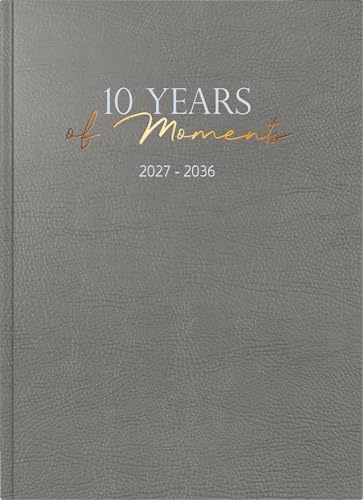 rido/idé 10-Jahres-Kalender Premium 2027-2036 „10 Years of Moments“ | A4, Kunstleder: 1 Seite = 1 Tag