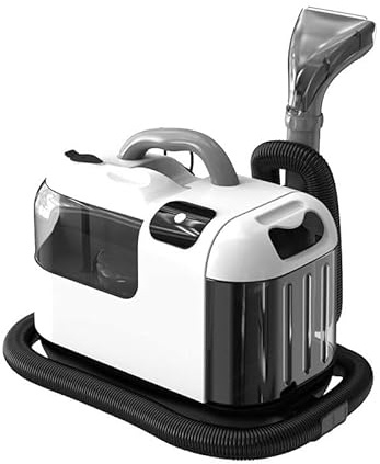 Aspirateur Injecteur Extracteur Shampouineuse Vapeur 1200W 13000Pa 75dBA, avec Ensemble Complet d’Accessoires, pour Mobilier/Tapis/Escaliers, Employés de Bureau 110V-White