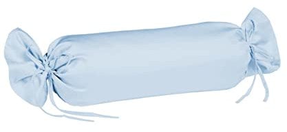 Fleuresse Colours Nackenrollenbezug, Mako Satin, blau, 40 x 15 cm