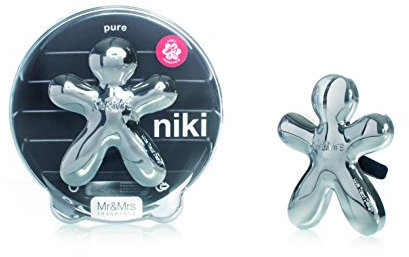 Mr&Mrs Fragrance PROFUMATORE per Auto Niki Metal Silver- Pure by