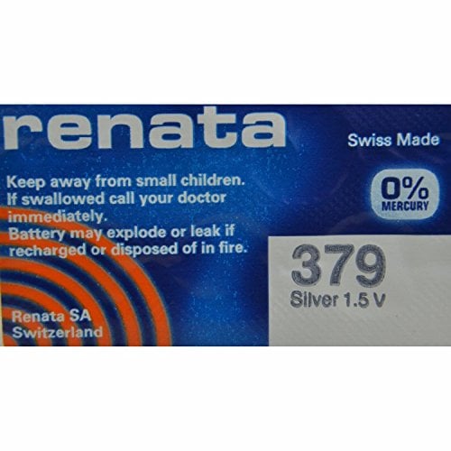 3 X Renata 379 Mercury Free 1.55 Volt Watch Battery Replaces SR521SW