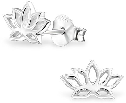 Laimons Damen-Ohrstecker Damenschmuck Blumen-Krone glanz Sterling Silber 925