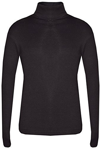 A2Z 4 Kids Girls Polo Neck T Shirt Top Thick Cotton - Polo Neck 002 Black 2-3