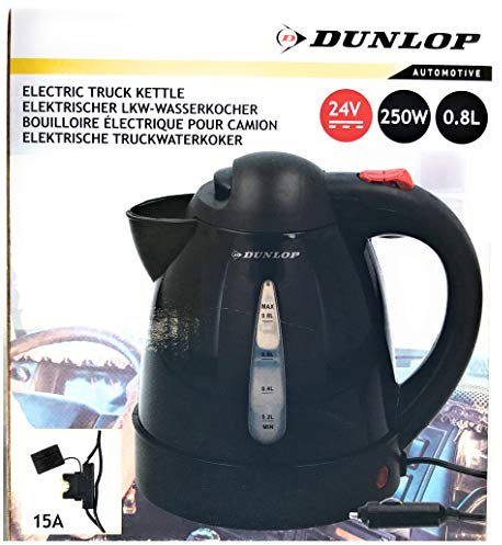Dunlop Wasserkocher 24V 250W 0,8 Liter Tee Camping LKW Boot Maschine Bus 24 Volt
