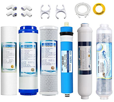 10 RO Ersatzfilter Set Naturewater Filters für 6-stufige Umkehrosmose-Systeme(1-6 Stufe)