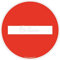 AUA SIGNALETIQUE - Panneau Sens interdit - Ø 450 mm, PVC 1.5mm