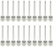 20 Pack Ball Pump Needles Stainless Steel Inflator Needle for Sports Soccer Basketball Football Rugby