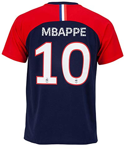 T-Shirt der französischen Fußballnationalmannschaft MBAPPE FFF – offizielle Kollektion, Herrengröße